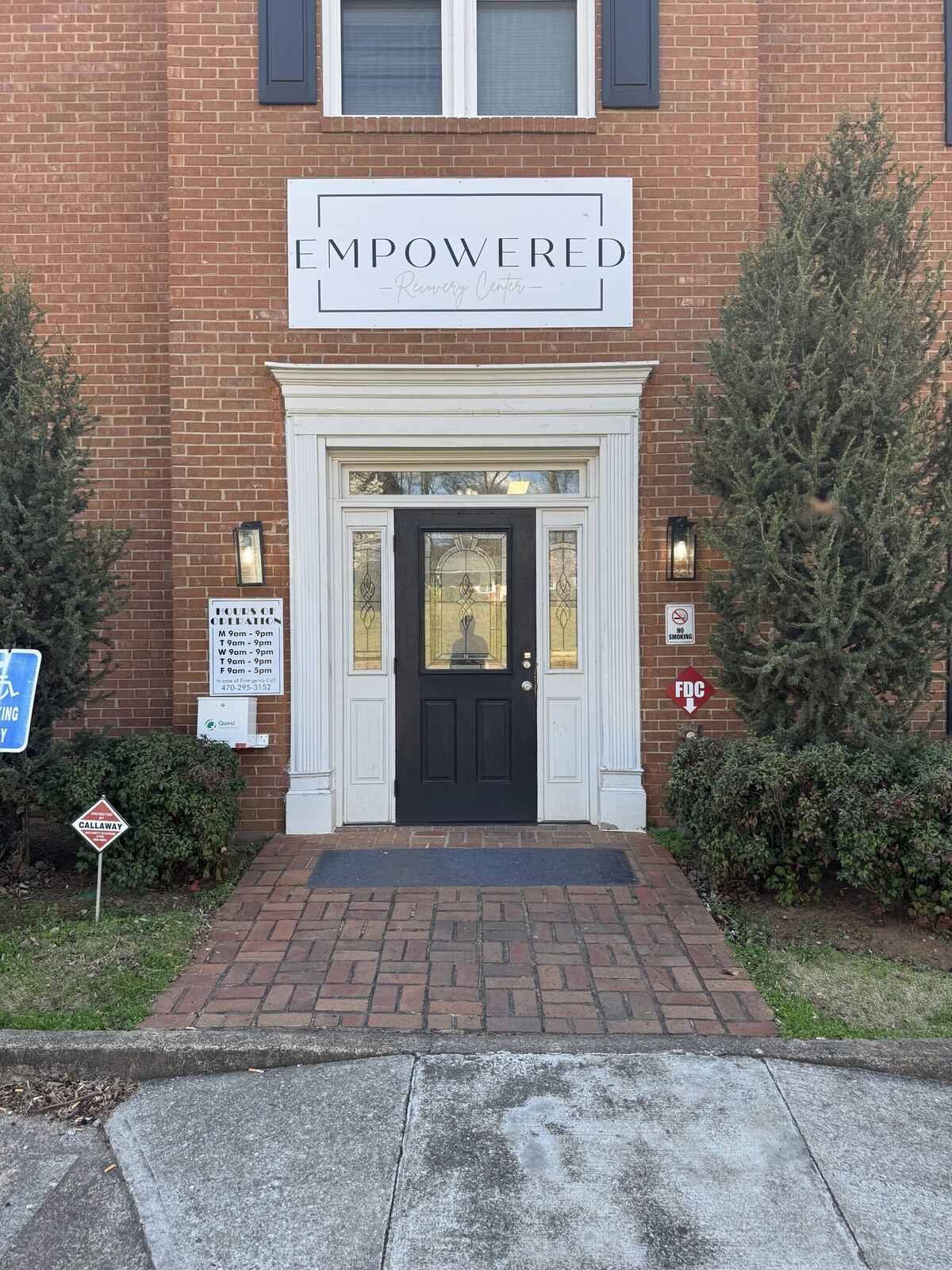 Front entrance of Empowered Recovery Center