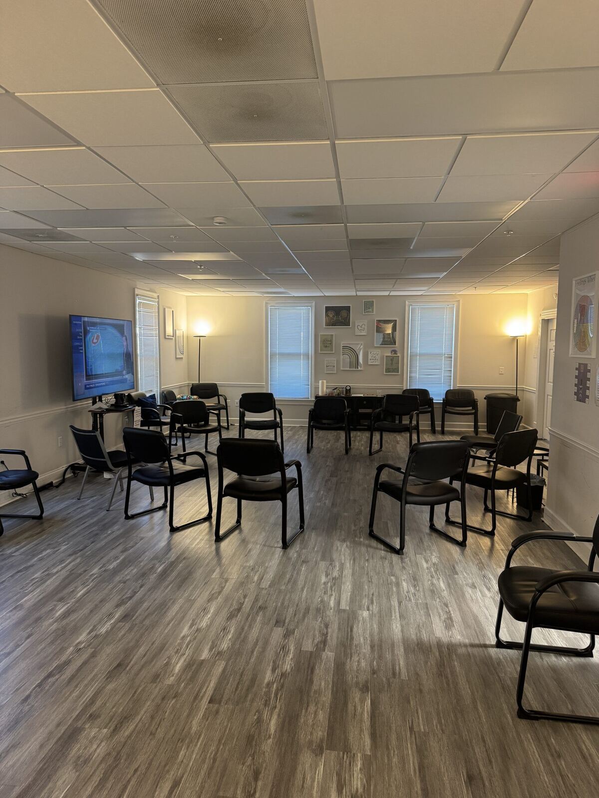 Group session space at Empowered Recovery Center